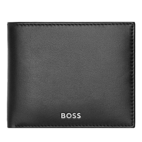 BOSS Trifold Leather Wallet Classic Smooth Black